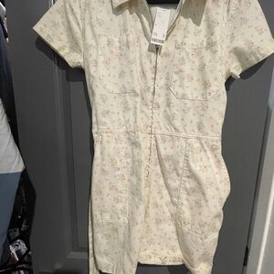 Rosetta floral romper urban outfitters zip up romper NWT